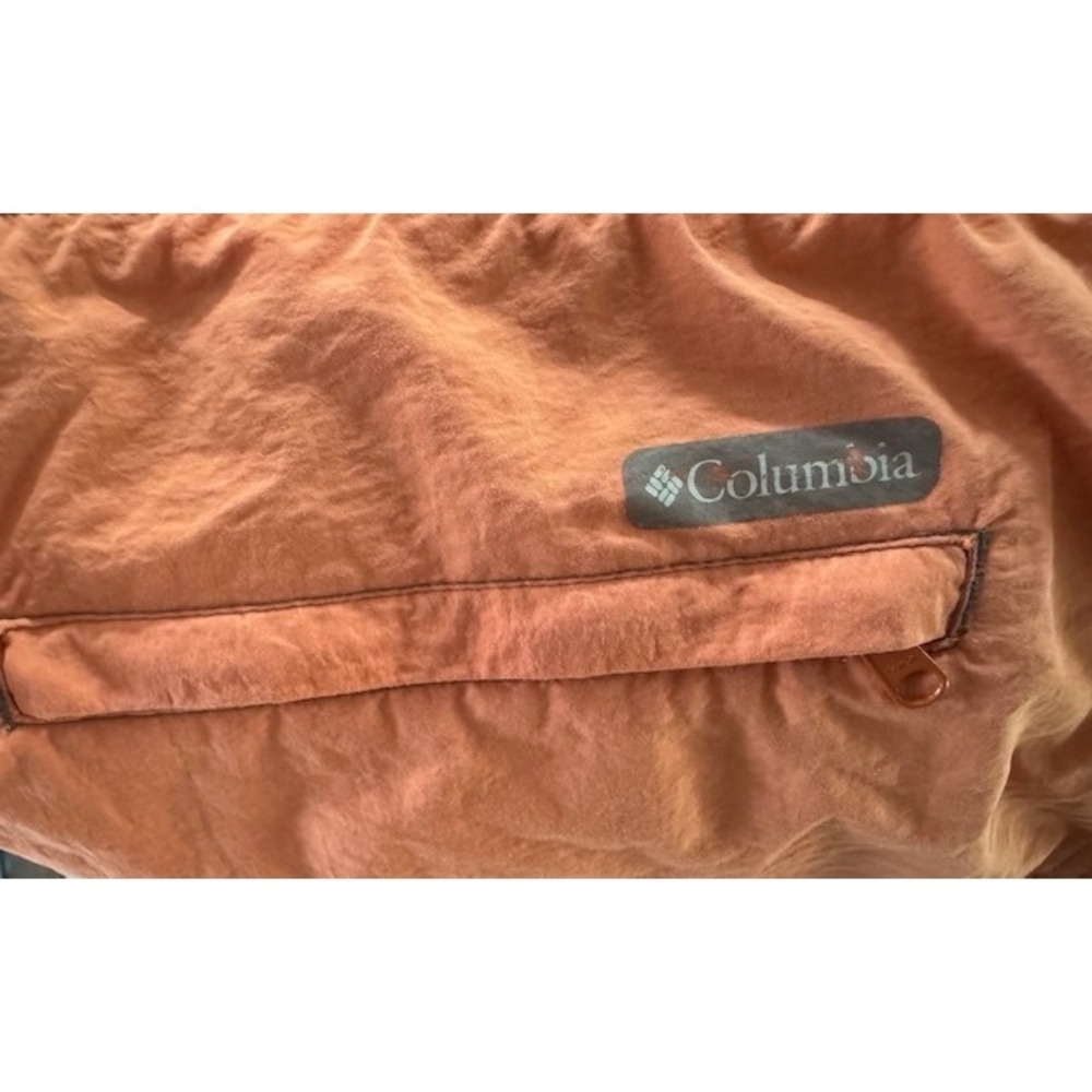 Columbia Men Orange Cargo Hiking Shorts Integrated Belt Mesh Size L 9 Inseam - Picture 3 of 3